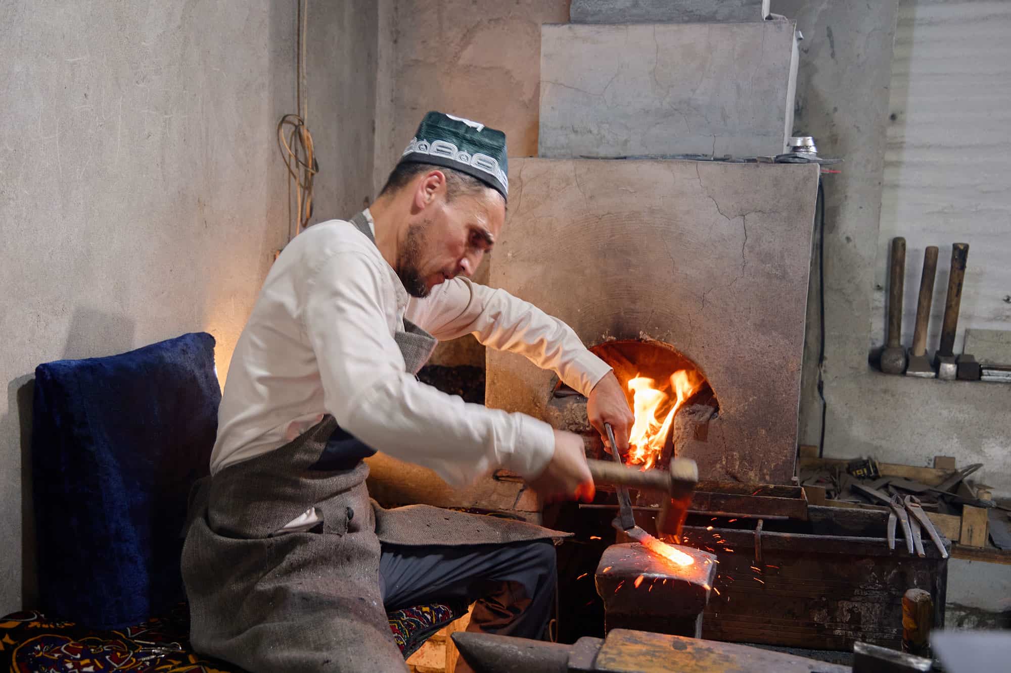 Muzaffar Umarov of Shaxrixon Pichoqq (knives), Fergana Valley CTN Member