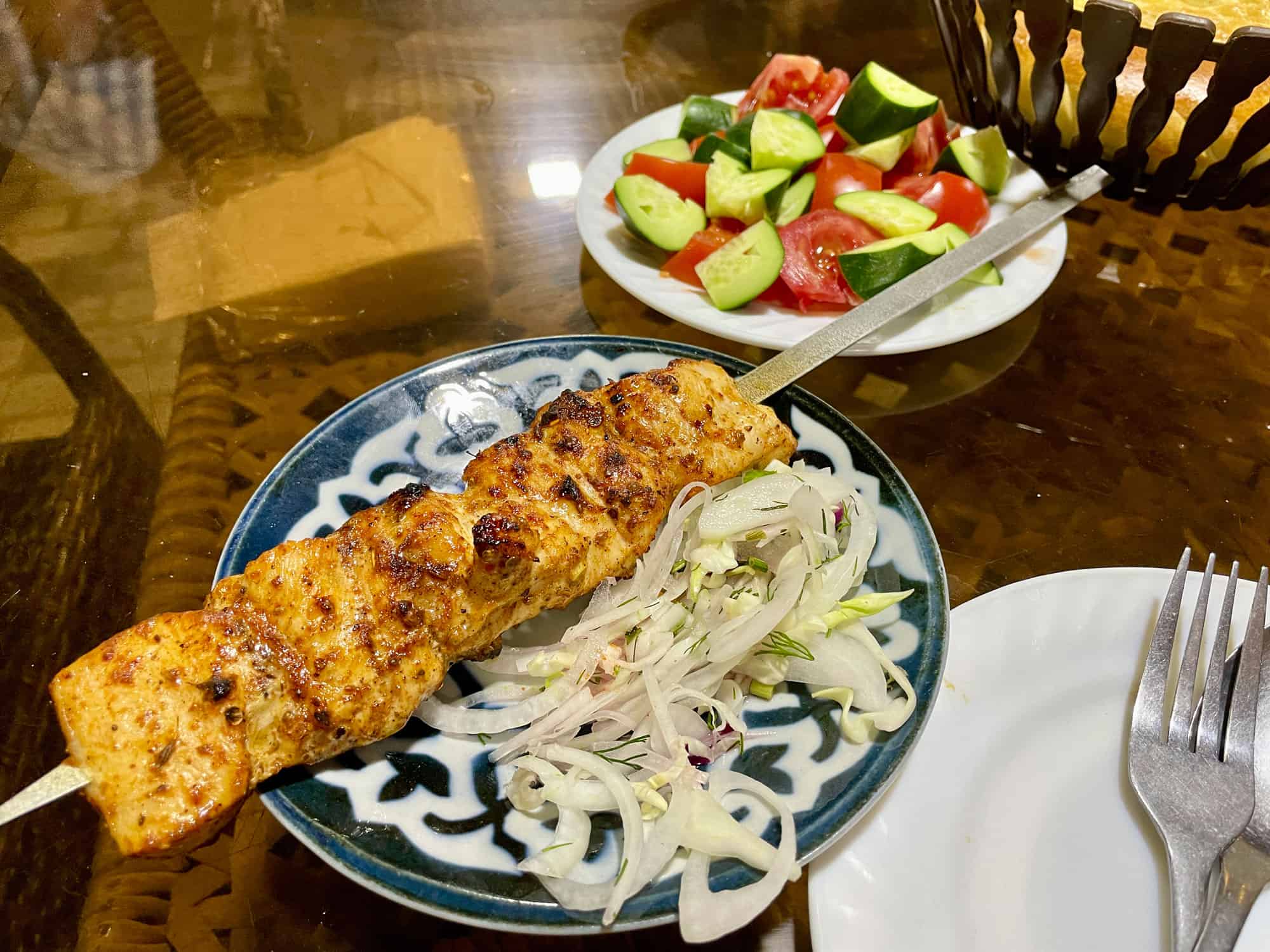 Shashlik or kebab in Namangan - Fergana Valley, Uzbekistan