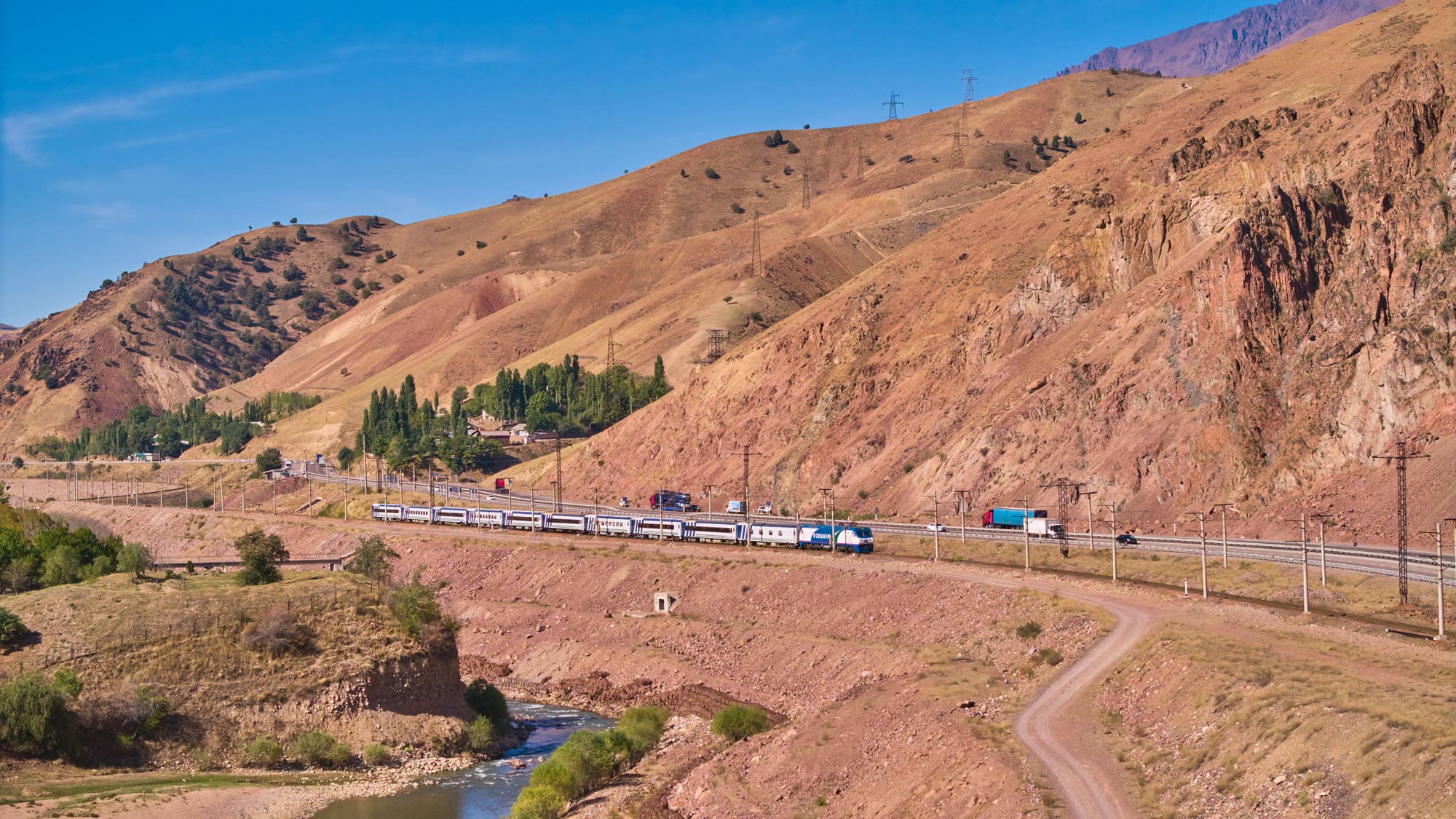 Taking the train to the Fergana Valley from Tashkent, Uzbekistan
