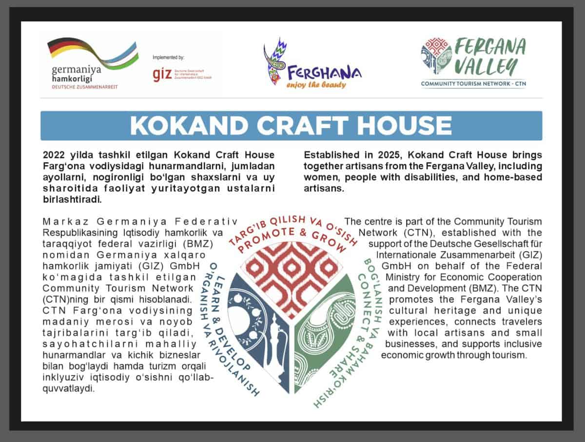 About Kokand Craft House in Fergana Valley, Uzbekistan